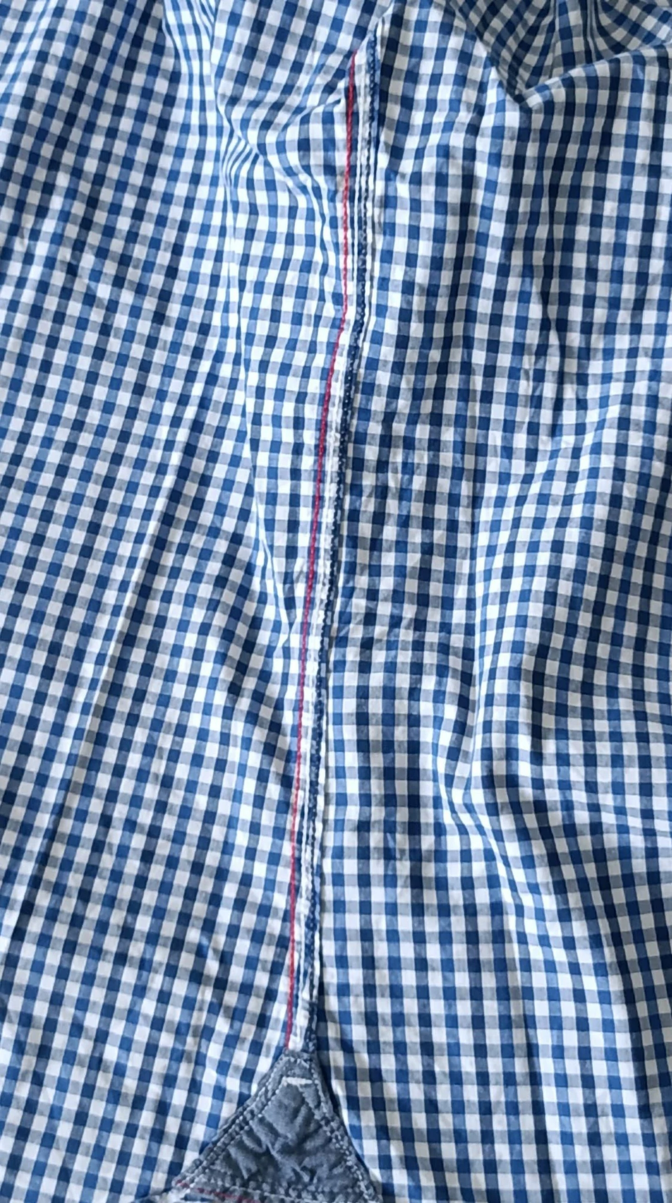 Camisa Tommy Jeans azul a cuadros blancos Logo bordado Talla M – photo 7